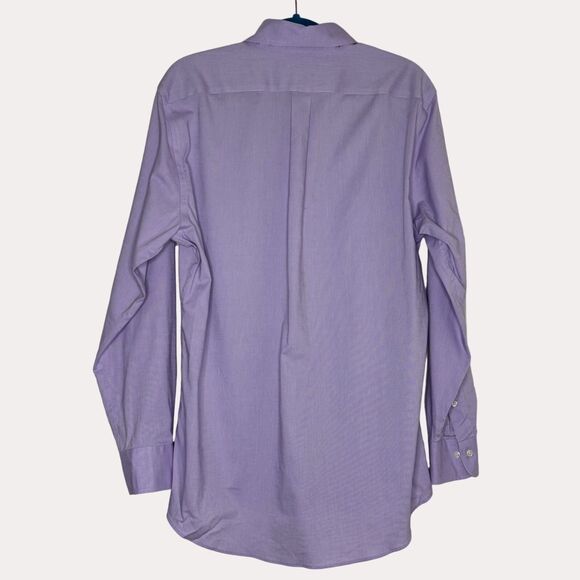 Lauren Ralph Lauren Mens Dress Shirt Top Cotton Purple 16.5 34 35 bv - Picture 3 of 6
